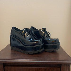 Jeffrey Campbell Patent Leather Platform Oxfords